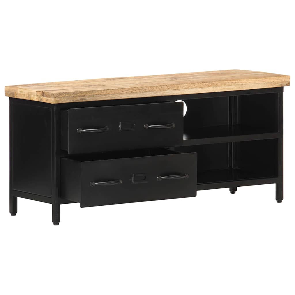 320662 vidaXL TV Cabinet 90x30x41 cm Rough Mango Wood