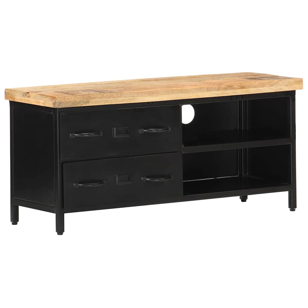 320662 vidaXL TV Cabinet 90x30x41 cm Rough Mango Wood