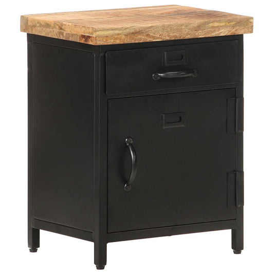 320664 vidaXL Bedside Cabinet 40x30x52 cm Rough Mango Wood
