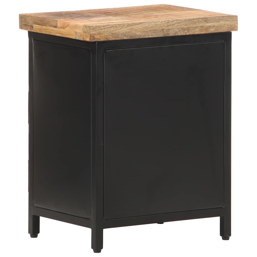 320664 vidaXL Bedside Cabinet 40x30x52 cm Rough Mango Wood
