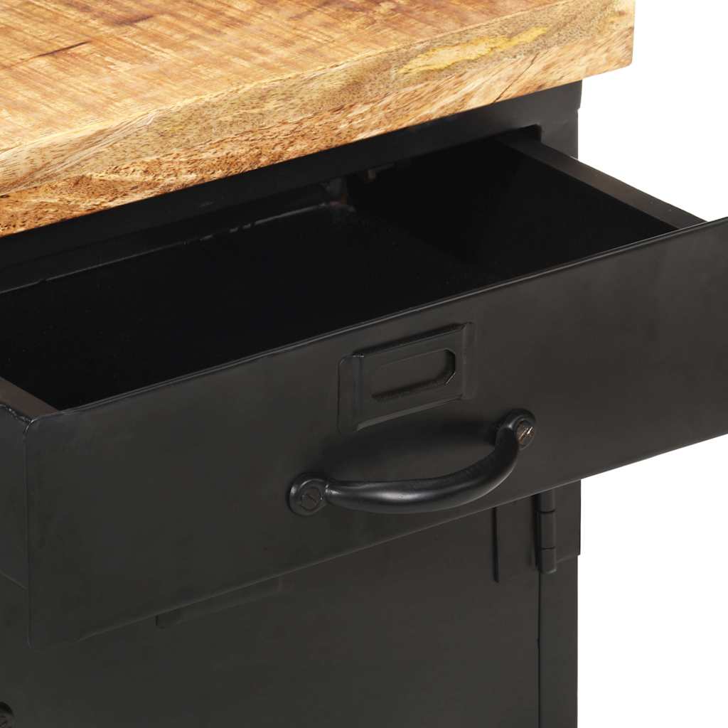 320664 vidaXL Bedside Cabinet 40x30x52 cm Rough Mango Wood