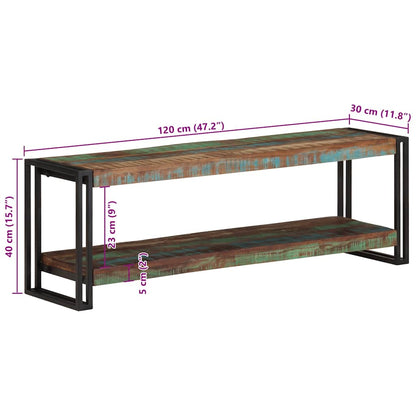 TV Cabinet 120x30x40 cm Solid Reclaimed Wood