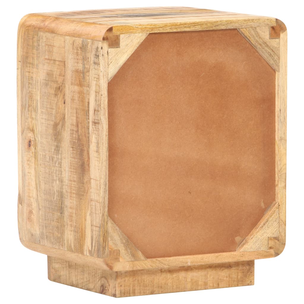 Bedside Cabinet 40x30x50 cm Rough Mango Wood