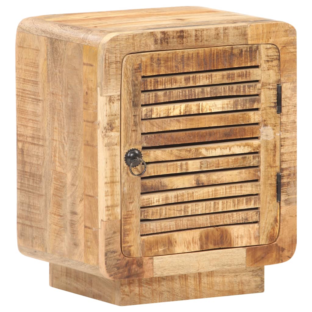 Bedside Cabinet 40x30x50 cm Rough Mango Wood