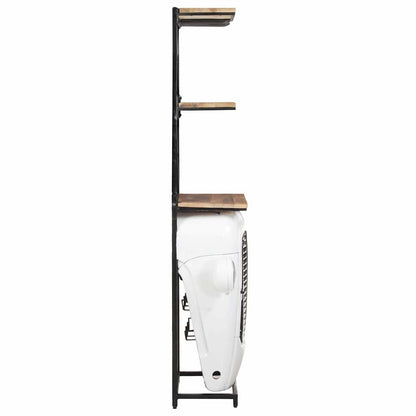 320487 vidaXL Tractor Wine Cabinet White 49x31x172 cm Rough Mango Wood