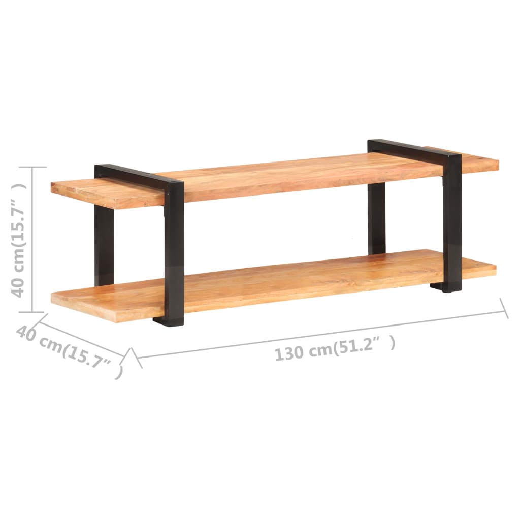 TV Cabinet 130x40x40 cm Solid Acacia Wood