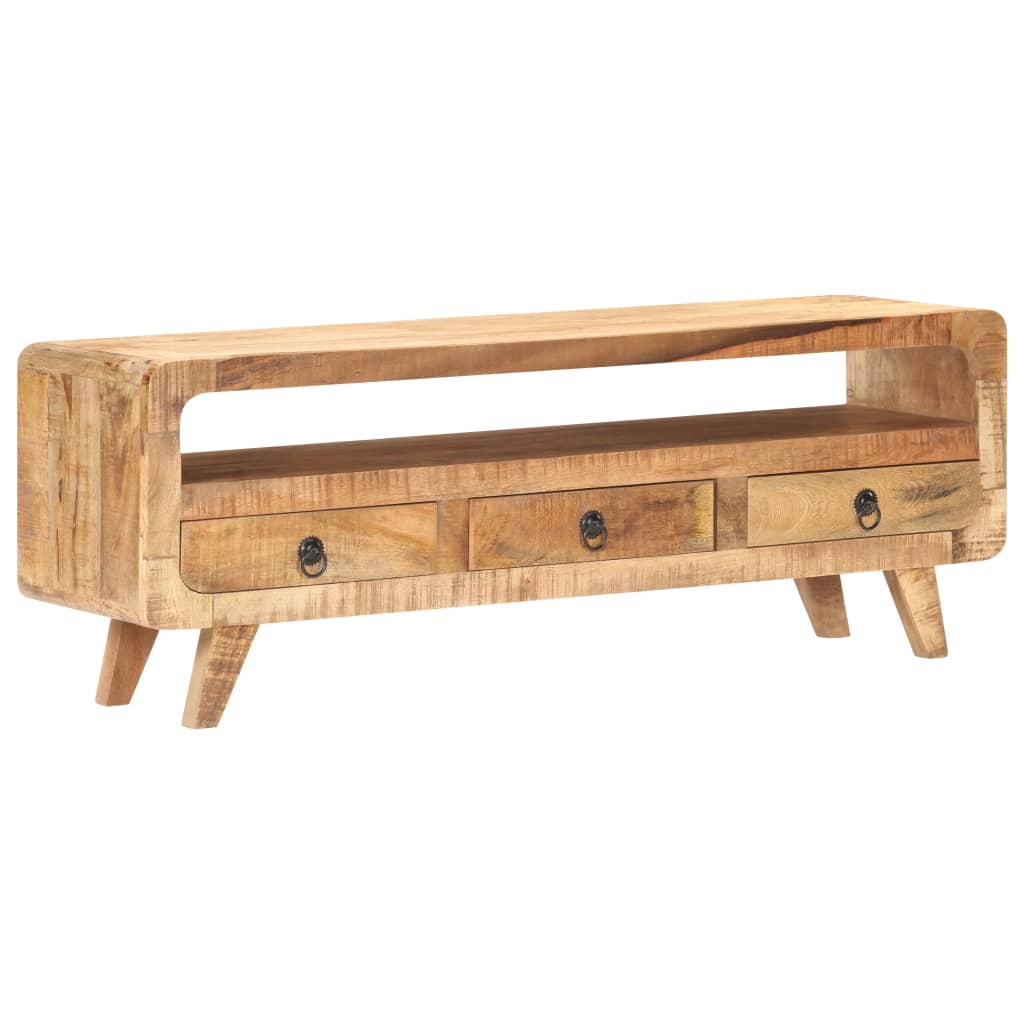 TV Cabinet 117x30x41 cm Solid Rough Mango Wood