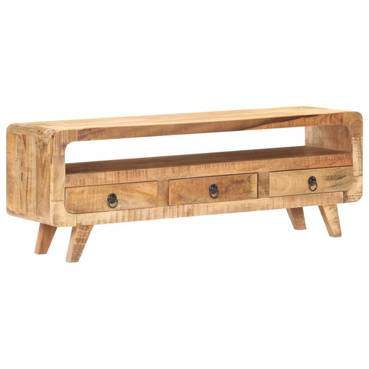 321042 vidaXL TV Cabinet 117x30x41 cm Solid Rough Mango Wood