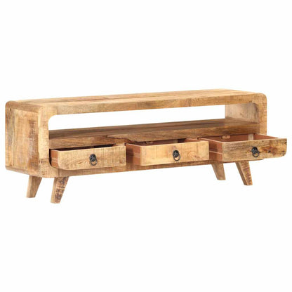 321042 vidaXL TV Cabinet 117x30x41 cm Solid Rough Mango Wood