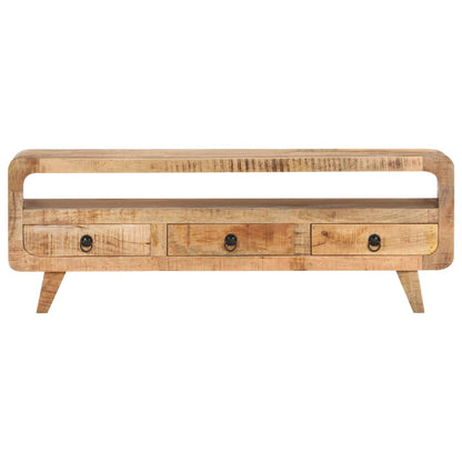 TV Cabinet 117x30x41 cm Solid Rough Mango Wood