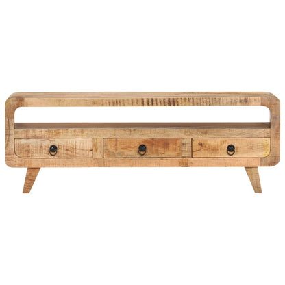 321042 vidaXL TV Cabinet 117x30x41 cm Solid Rough Mango Wood