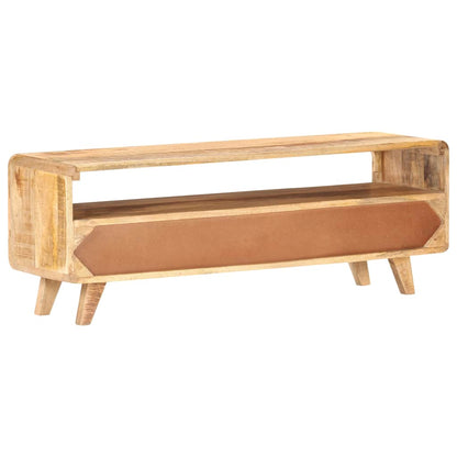 321042 vidaXL TV Cabinet 117x30x41 cm Solid Rough Mango Wood