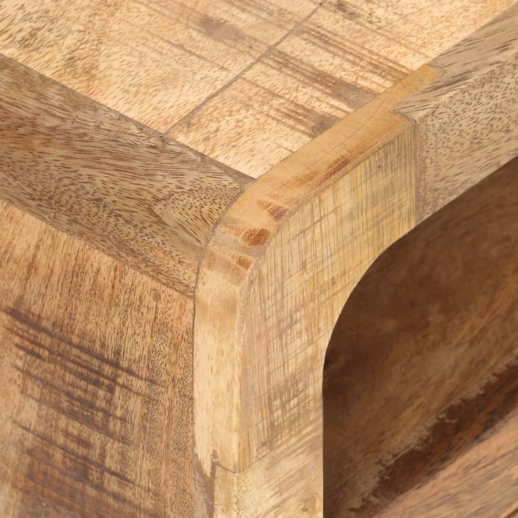 TV Cabinet 117x30x41 cm Solid Rough Mango Wood