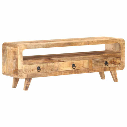 321042 vidaXL TV Cabinet 117x30x41 cm Solid Rough Mango Wood