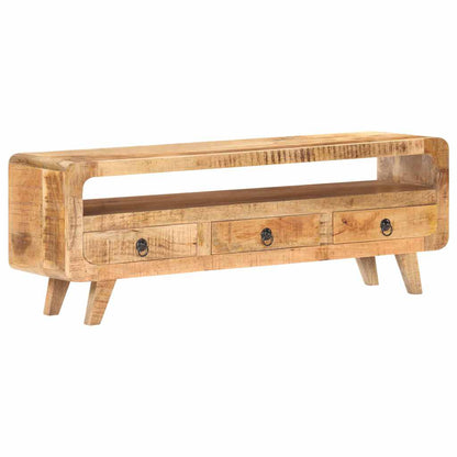 321042 vidaXL TV Cabinet 117x30x41 cm Solid Rough Mango Wood