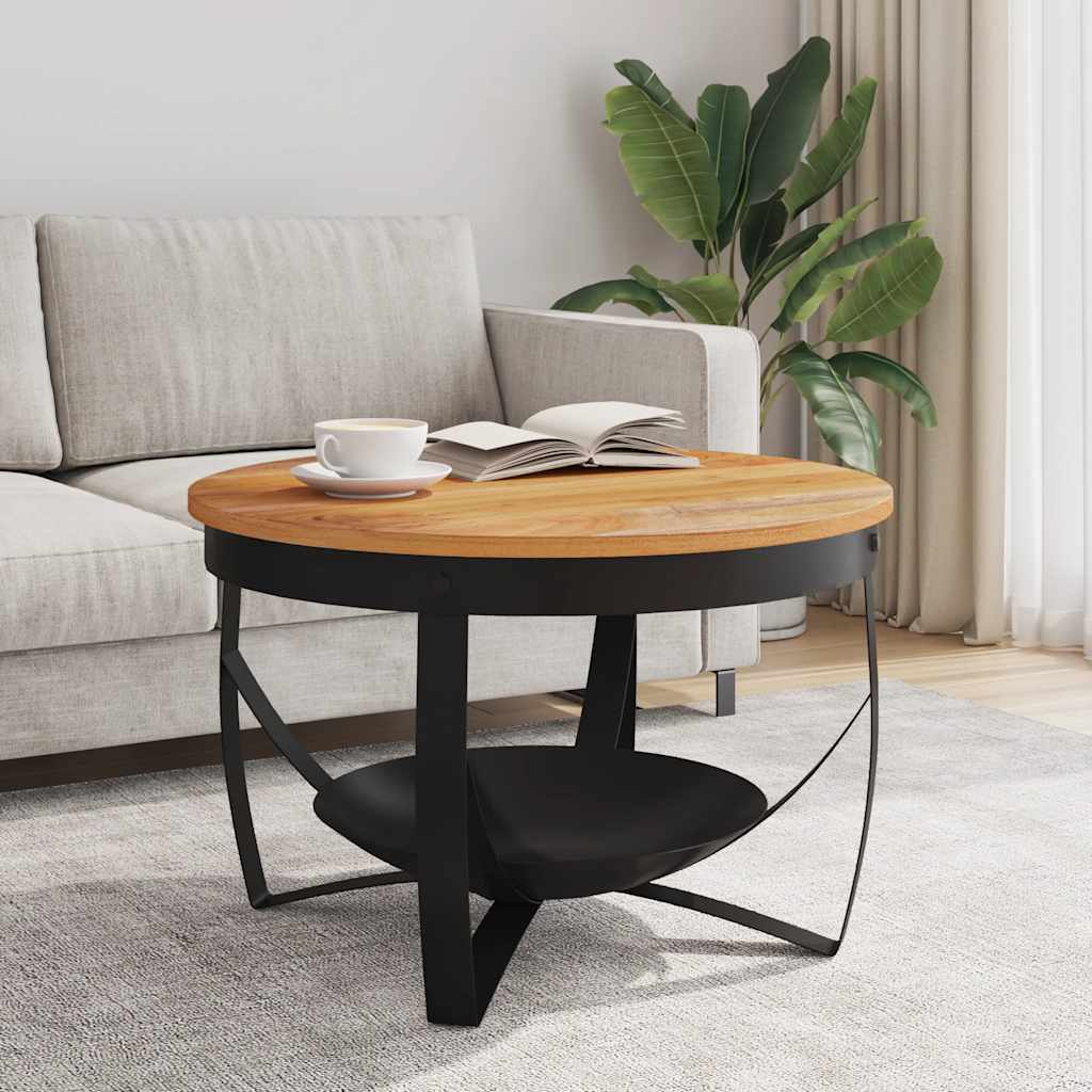 Coffee Table Ø68x43 cm Solid Acacia Wood