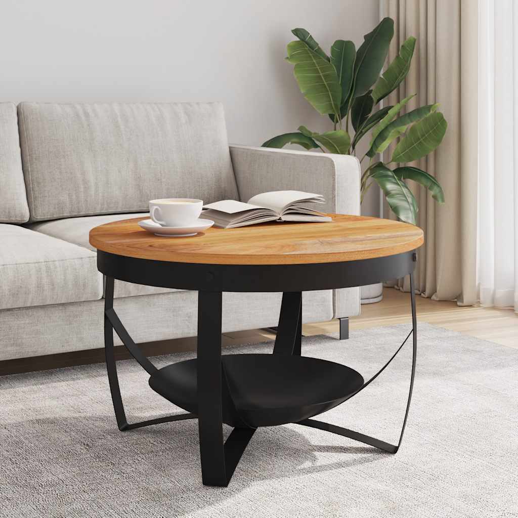 Coffee Table Ø68x43 cm Solid Acacia Wood