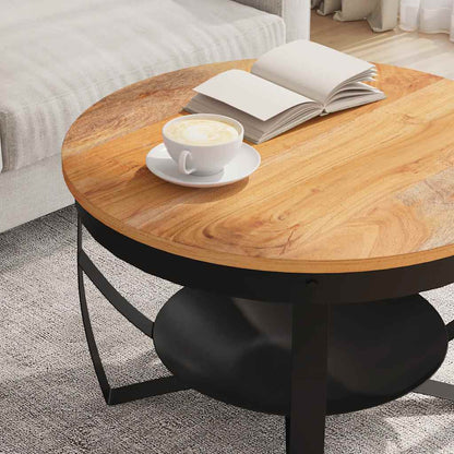 Coffee Table Ø68x43 cm Solid Acacia Wood