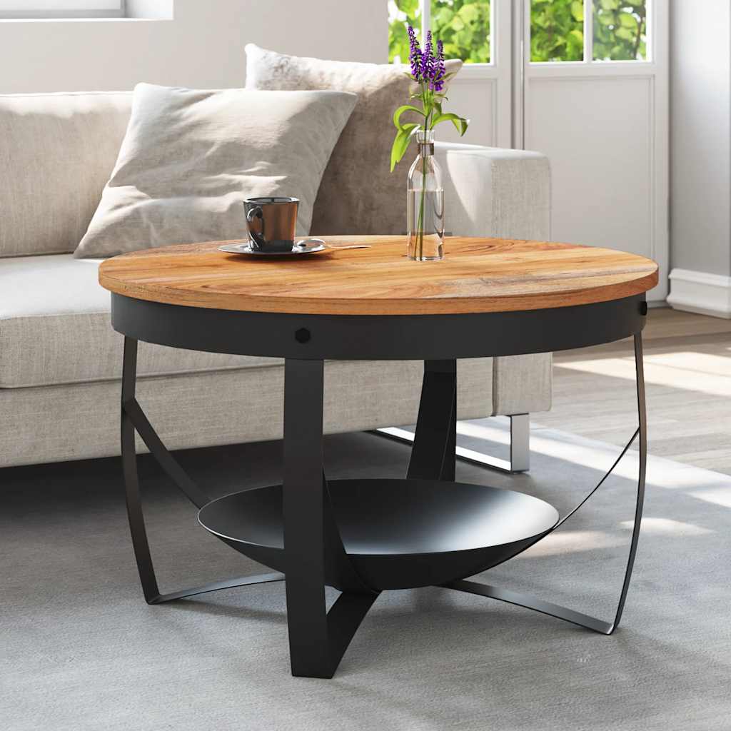 Coffee Table Ø68x43 cm Solid Acacia Wood