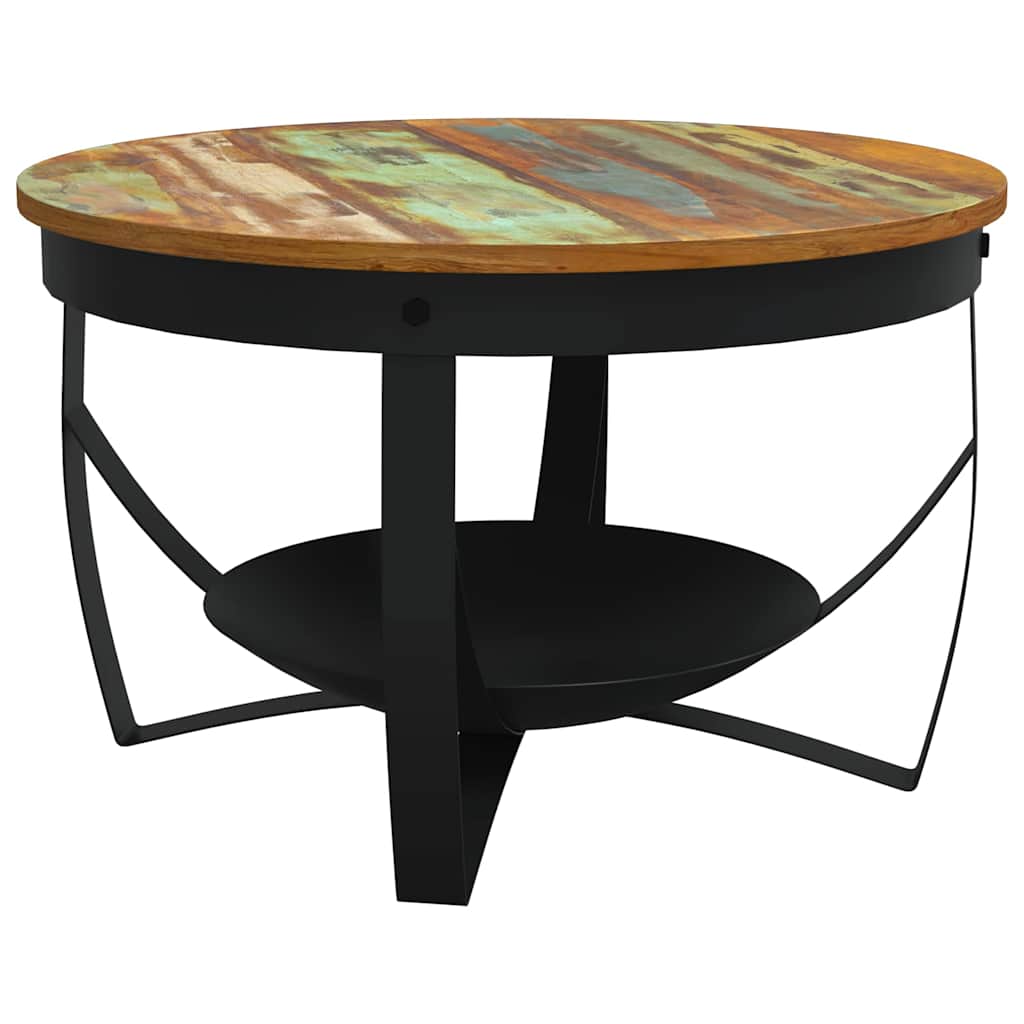 Coffee Table Ø68x43 cm Solid Reclaimed Wood