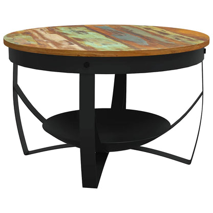 Coffee Table Ø68x43 cm Solid Reclaimed Wood