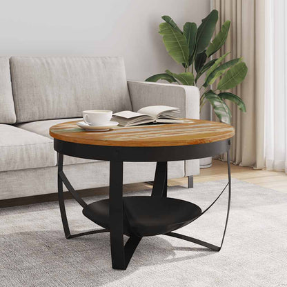 Coffee Table Ø68x43 cm Solid Reclaimed Wood