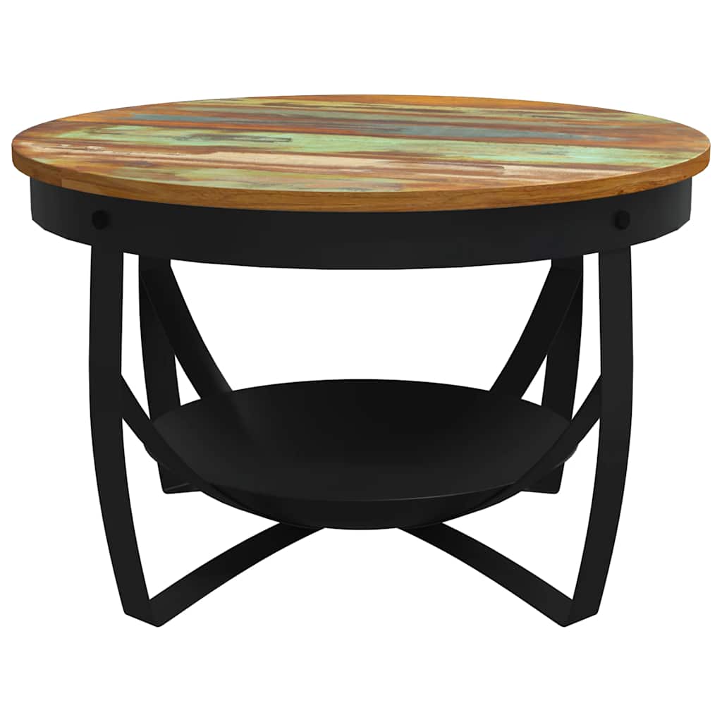 Coffee Table Ø68x43 cm Solid Reclaimed Wood