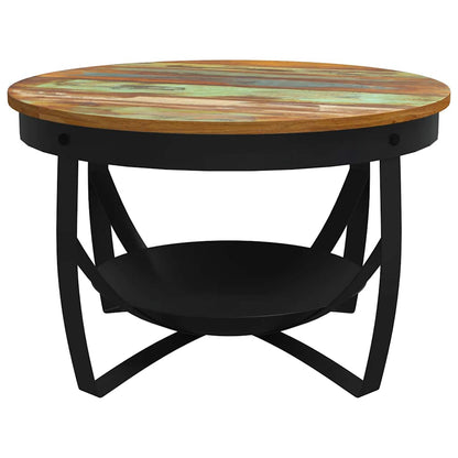 Coffee Table Ø68x43 cm Solid Reclaimed Wood