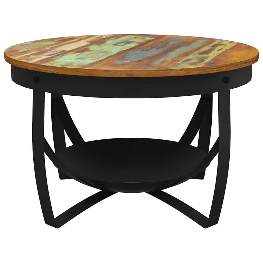 Coffee Table Ø68x43 cm Solid Reclaimed Wood