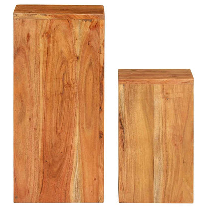 320805 vidaXL Plant Stands 2 pcs Solid Acacia Wood