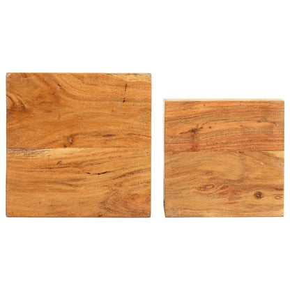 Plant Stands 2 pcs Solid Acacia Wood