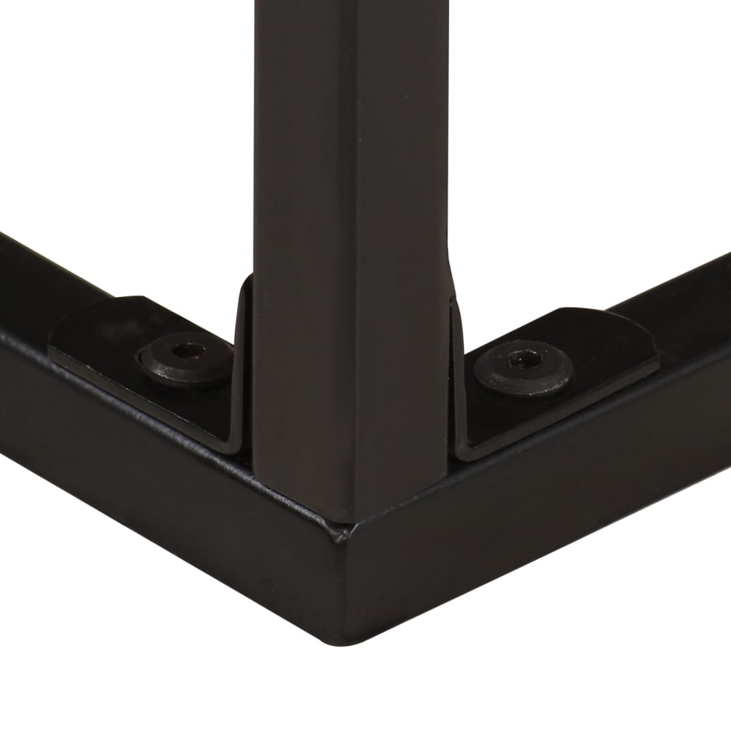 Console Table | Brown | Solid Acacia Wood, Powder-Coated Iron | 120 cm