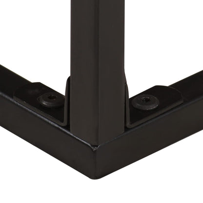 Console Table | Brown | Solid Acacia Wood, Powder-Coated Iron | 120 cm