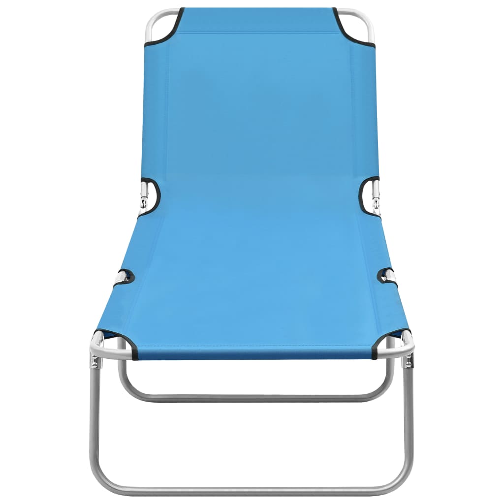 Sun Lounger | Turquoise Blue | Oxford fabric, Powder-coated steel