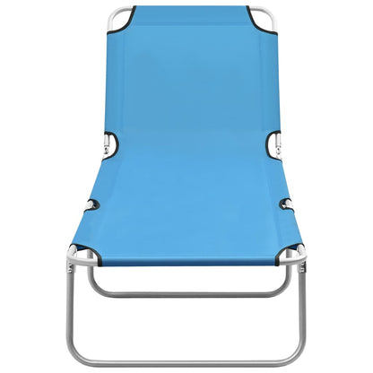 Sun Lounger | Turquoise Blue | Oxford fabric, Powder-coated steel