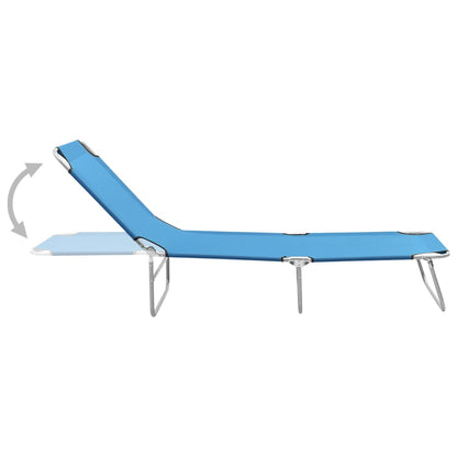 Sun Lounger | Turquoise Blue | Oxford fabric, Powder-coated steel