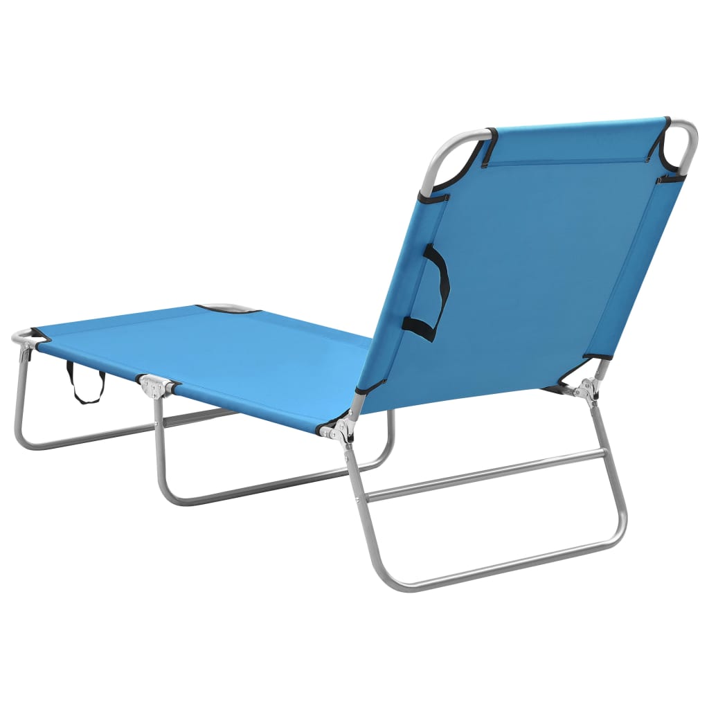 Sun Lounger | Turquoise Blue | Oxford fabric, Powder-coated steel
