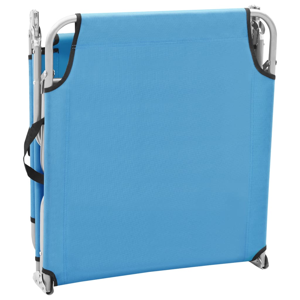 Sun Lounger | Turquoise Blue | Oxford fabric, Powder-coated steel