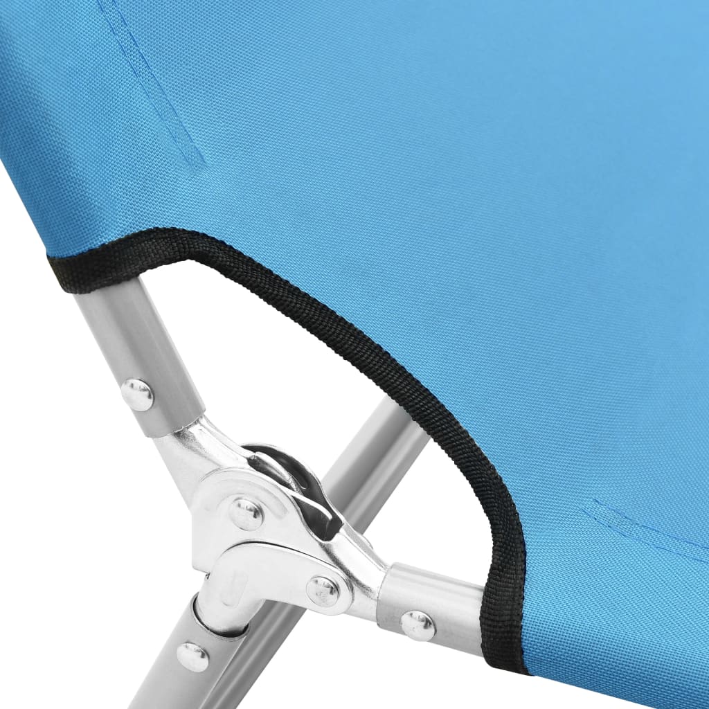 Sun Lounger | Turquoise Blue | Oxford fabric, Powder-coated steel