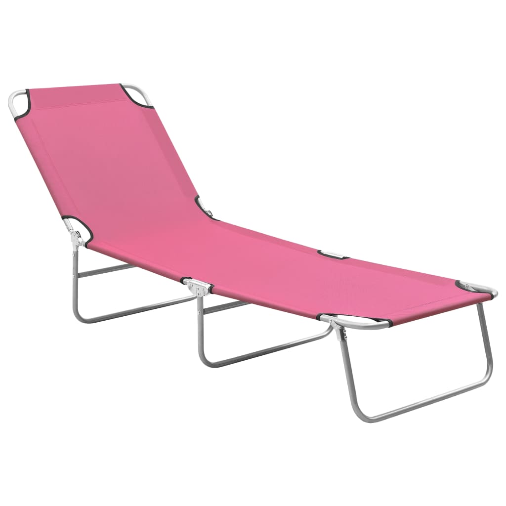 Sun Lounger | Pink | Oxford fabric, Powder-coated steel | Standard