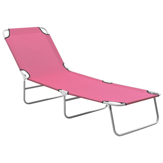 Sun Lounger | Pink | Oxford fabric, Powder-coated steel | Standard