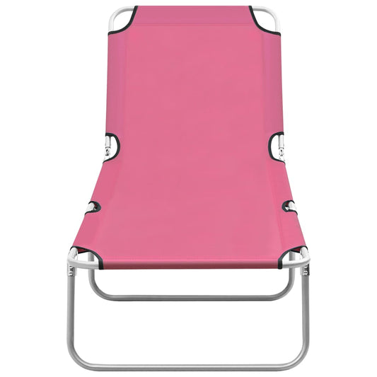 Sun Lounger | Pink | Oxford fabric, Powder-coated steel | Standard