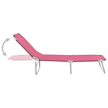 Sun Lounger | Pink | Oxford fabric, Powder-coated steel | Standard
