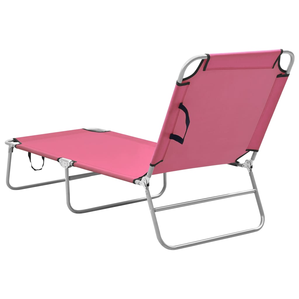 Sun Lounger | Pink | Oxford fabric, Powder-coated steel | Standard