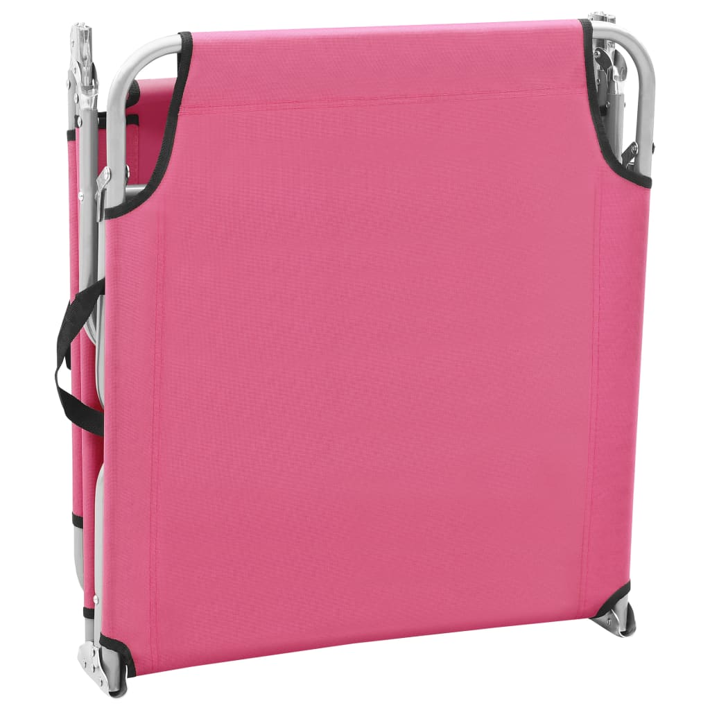 Sun Lounger | Pink | Oxford fabric, Powder-coated steel | Standard