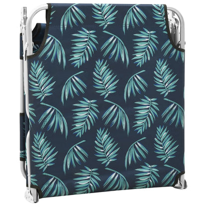 Sun Lounger | Leaves print | Sturdy steel frame, fabric (100% polyester)