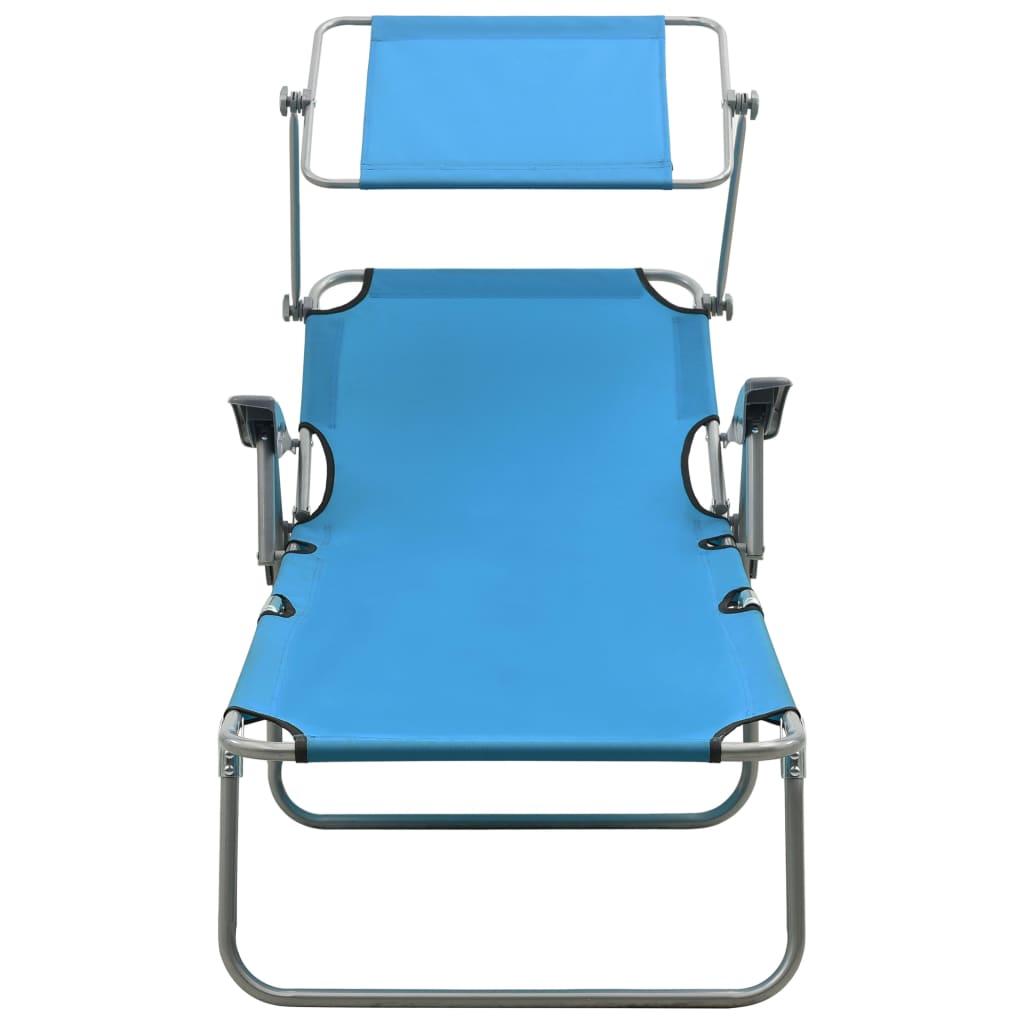 Outdoor Sunbed | Blue | Powder-coated steel, fabric | Standard | Foldable