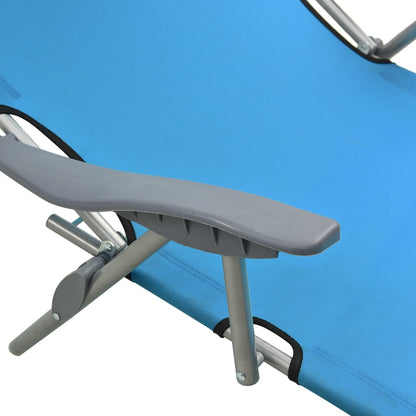 Outdoor Sunbed | Blue | Powder-coated steel, fabric | Standard | Foldable