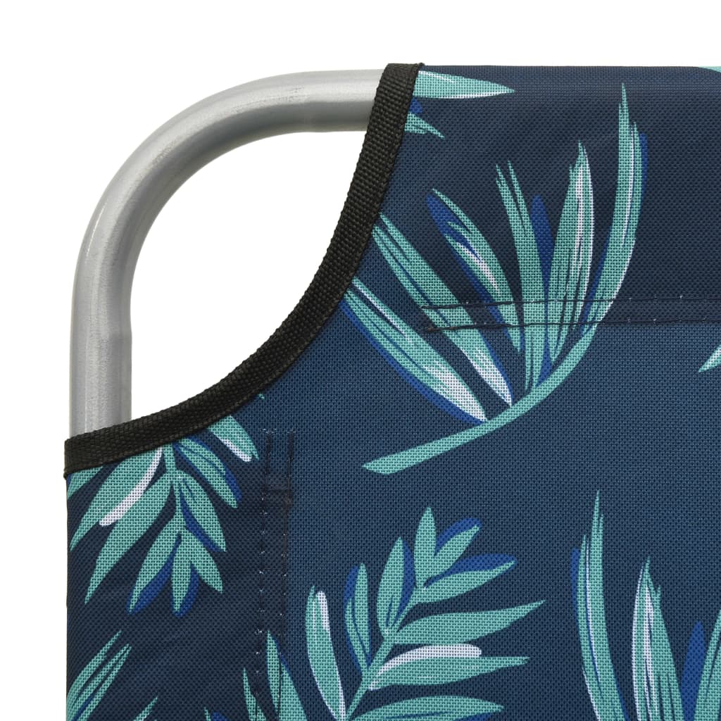 Outdoor Sunbed | Leaf print | Steel frame | One size | Foldable