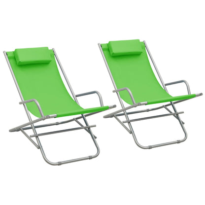 Rocking Chair | Set of 2 | Green | Powder-coated steel, PVC | Standard